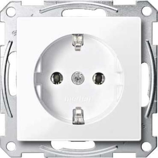 Merten enkel stopcontact wit met steekklemmen