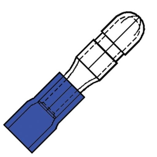 Geisoleerde Rondsteker 4mm voor draad 1,5-2,5 mm2 100 stuks 100420 klemko