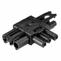 Wieland 92 030 1253 1 GST18I3 T-splitter plat zwart LI