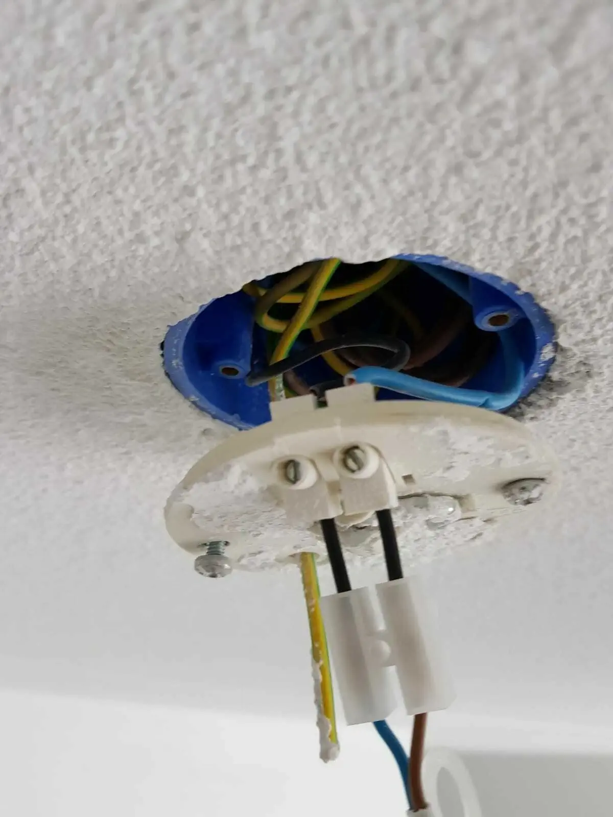 Inbouwdoos gemonteerd